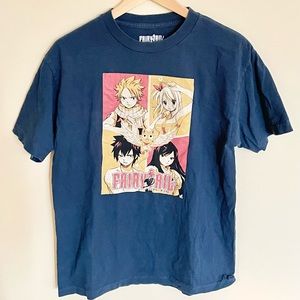 Vintage Fairy Tail Anime Navy T Shirt Funimation Men’s size Medium